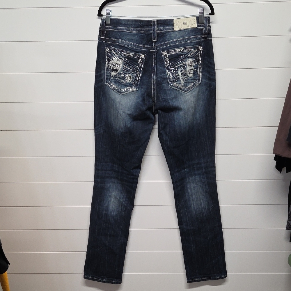 Miss Me Jeans Curvy Straight Mid Rise Size 29 Inseam 31.5